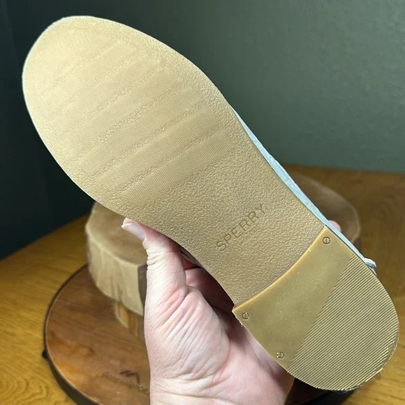 *LIKE NEW* SPERRY Seaport Croc Gray Nubuck Leather Penny Loafer - Picture 12 of 16